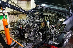 Dismantling A Damaged Engine