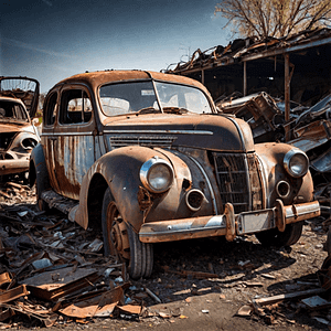 Old car used for scrap