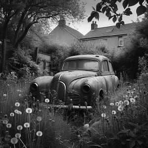An old car that needs to be brought to a scrap yard